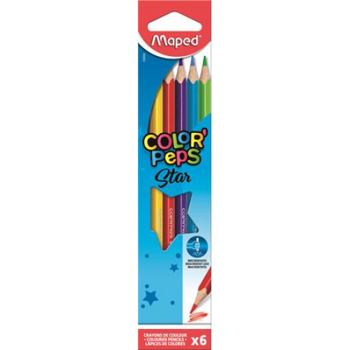 Színes ceruza készlet háromszögletű Maped ColorPeps 6 különböző szín