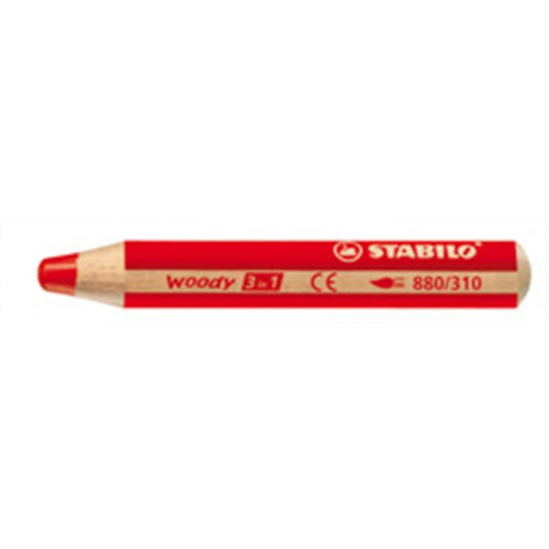 Színes ceruza kerek vastag Stabilo Woody piros