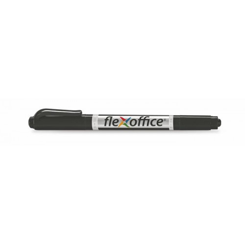 Alkoholos marker 0,4/1,0mm kúpos kétvégű Flexoffice PM01 fekete