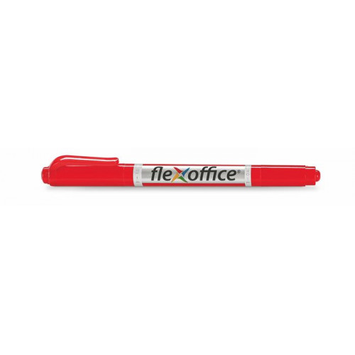 Alkoholos marker 0,4/1,0mm kúpos kétvégű Flexoffice PM01 piros