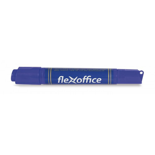 Alkoholos marker 0,8/6,0mm kúpos/vágott kétvégű Flexoffice PM04 kék
