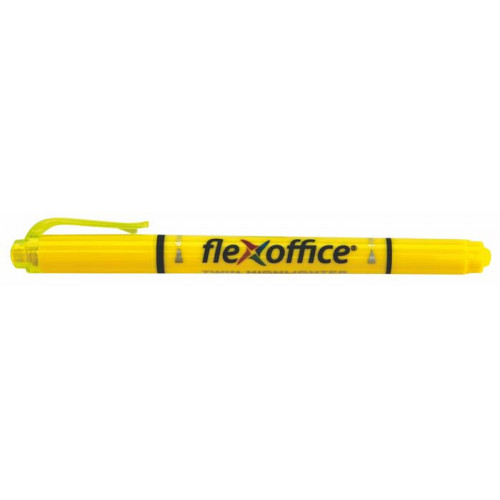 Szövegkiemelő 1,0/4,0mm kétvégű Flexoffice HL01 sárga