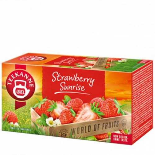 Gyümölcstea 20x2,5g Teekanne Srawberry Sunrise eper