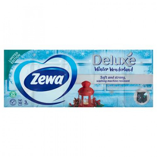 Papír zsebkendő 3 rétegű 10x10db Zewa Deluxe illatmentes