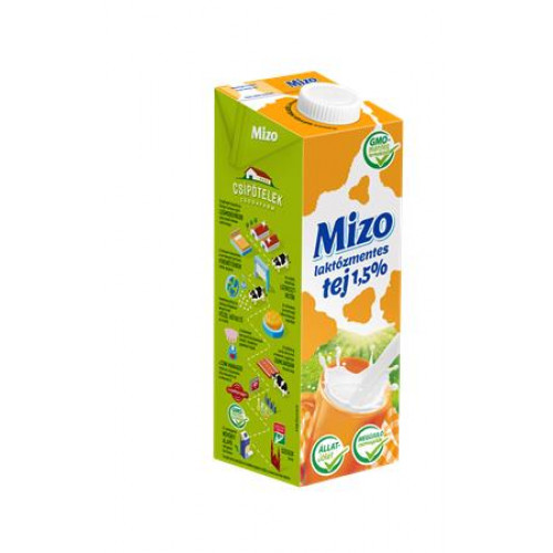 Tartós tej LAKTÓZMENTES visszazárható dobozban 1,5  1l Mizo