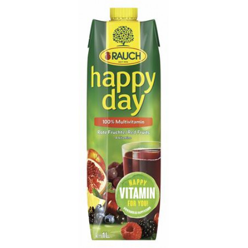 Gyümölcslé 100 1l Rauch Happy day piros multivitamin