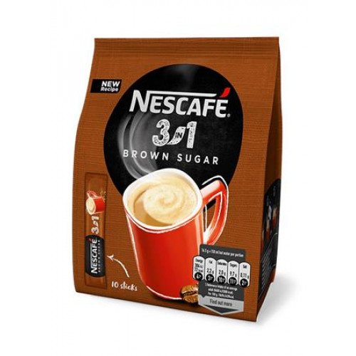 Instant kávé stick 10x17g Nescafé 3in1 barna cukorral