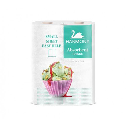 Harmony Háztartási papírtörlő 2 rétegű 50 lap 2 tekercsesPraktik