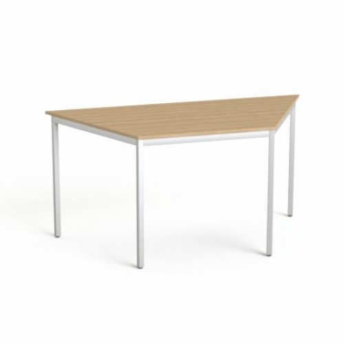Általános asztal fémlábbal trapéz alakú 75x150/75cm Mayah Freedom SV-41 kőris
