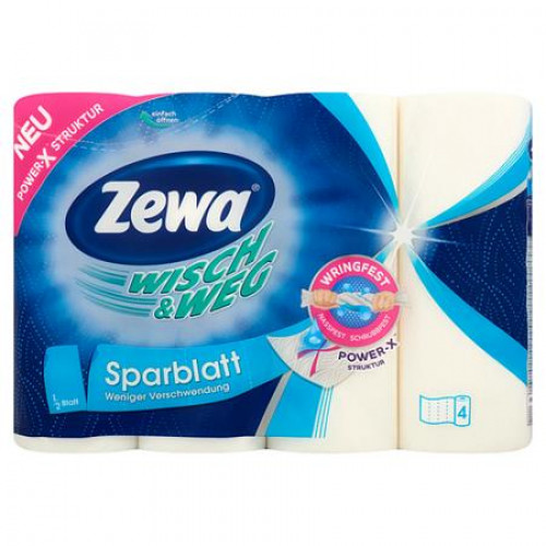 Zewa Háztartási papírtörlő 2 rétegű 4 tekercsesWisch&Weg sparblatt