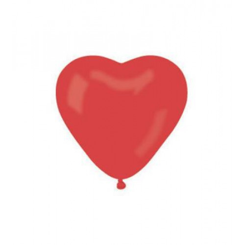 Léggömb 25cm szív alakú piros