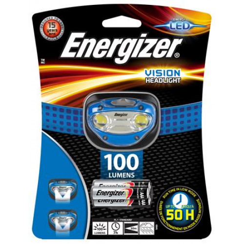 Fejlámpa 2 LED 3xAAA Energizer Headlight Vision