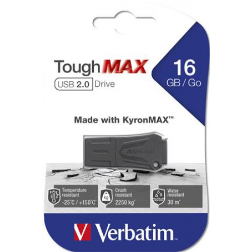 Pendrive extra ellenálló 16GB USB 2.0 Verbatim ToughMAX fekete