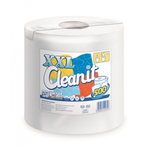 Lucart Háztartási papírtörlő 2 rétegű 500 lap univerzálisCLEANIT XXL 500 fehér 852348