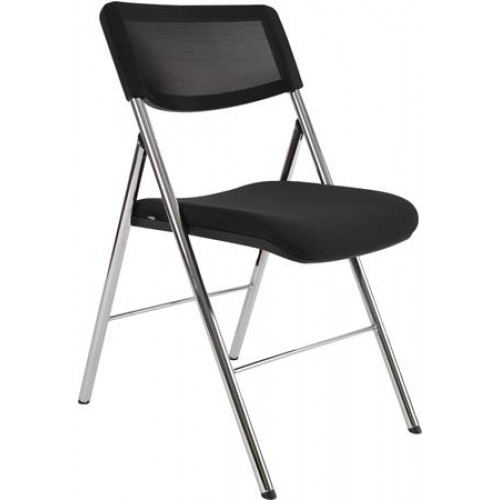 Összecsukható szék fém és szövet Alba CPDIVA ezüst - fekete