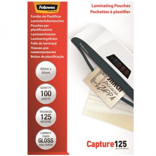 Fellowes Meleglamináló fólia 125 mikron 65x95mm fényes 