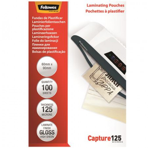 Fellowes Meleglamináló fólia 125 mikron 60x90mm fényes 