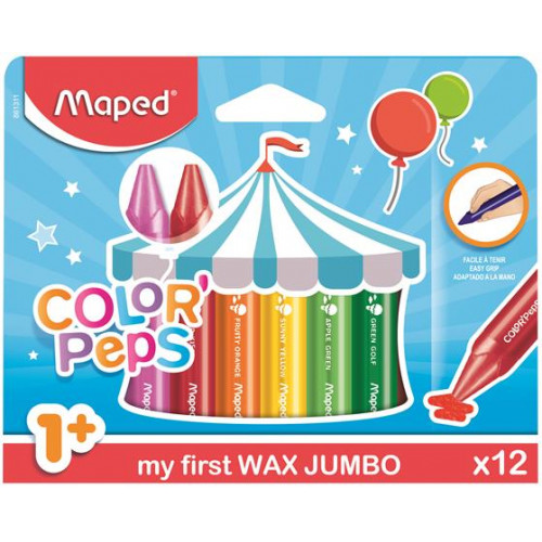 Zsírkréta Maped Color Peps Maxi Wax 12 különböző szín