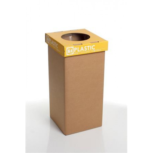 Szelektív hulladékgyűjtő újrahasznosított angol felirat 20l Recobin Mini sárga
