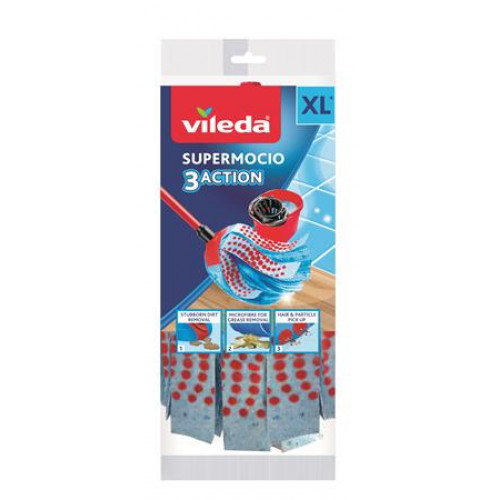 Felmosófej pattintós mikroszálas Vileda Supermocio 3Action kék