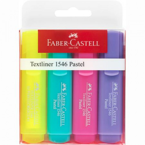 Szövegkiemelő készlet 1-5mm Faber-Castell 1546 pasztell 4 különböző szín