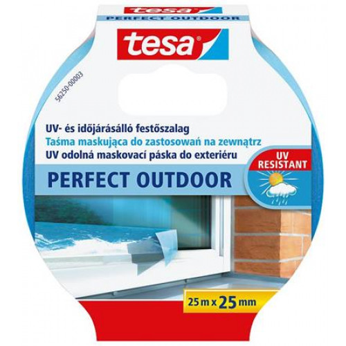 Festő- és mázolószalag kültéri 25mmx25m Tesa Perfect Outdoor