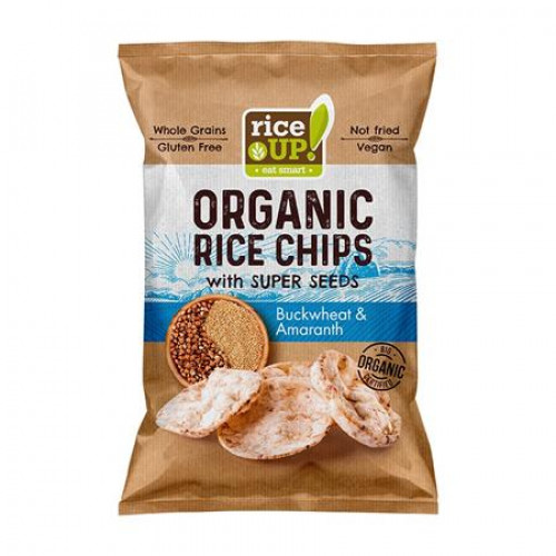Barnarizs chips 25g Rice Up Bio hajdinával és amaránttal