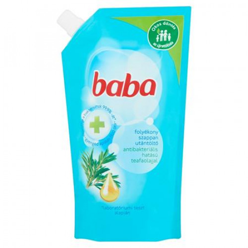 Folyékony szappan UTÁNTÖLTŐ 0,5L Baba antibakteriális hatású teafaolajjal