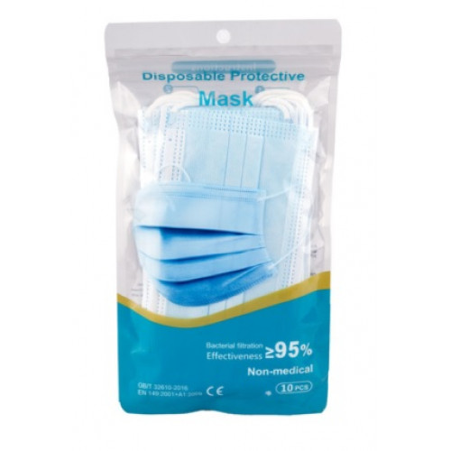 Egészségügyi maszk papír háromrétegű gumis OOOPS 12 db/csomag