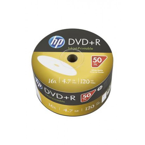 DVD-R lemez nyomtatható 4,7GB 16x 50db zsugor csomagolás Hp