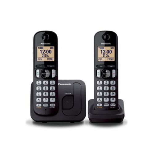 Telefon vezeték nélküli telefonpár Panasonic KX-TGC212PDB Duo fekete