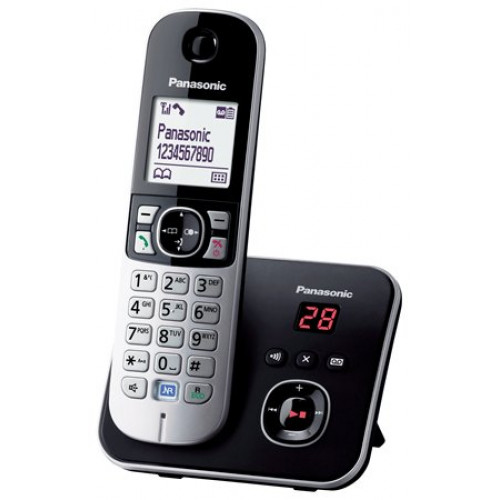 Telefon vezeték nélküli üzenetrögzítő Panasonic KX-TG6821PDB fekete
