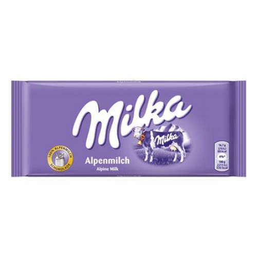 Tejcsokoládé 100g Milka alpesi tej