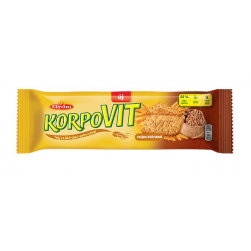 Korpovit keksz 174g Győri teljes kiőrlésű