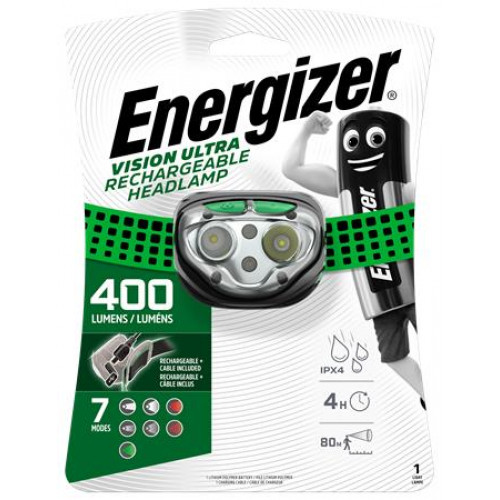 Fejlámpa 4 LED beépített akku Energizer Vision Ultra