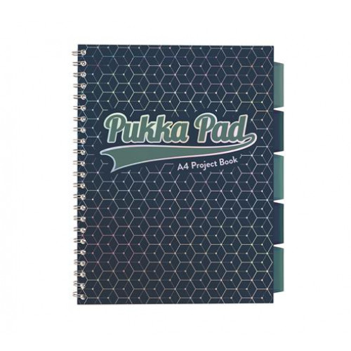 Spirálfüzet A4 vonalas 100 lap Pukka Pad Glee project book sötétkék