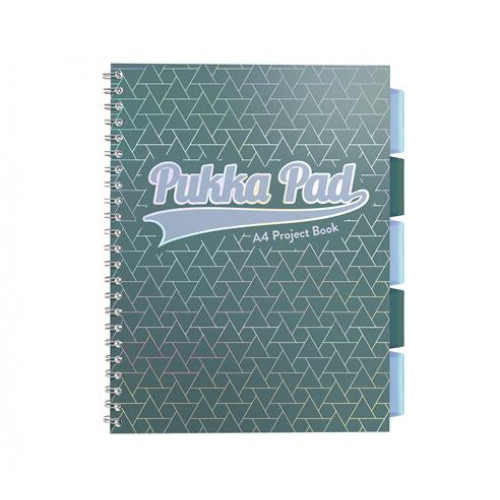 Spirálfüzet A4 vonalas 100 lap Pukka Pad Glee project book zöld