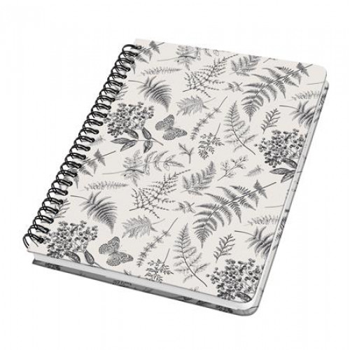 Spirálfüzet 162x215mm pontrácsos 60 lap keményfedeles Sigel Jolie Botanical Inspiration