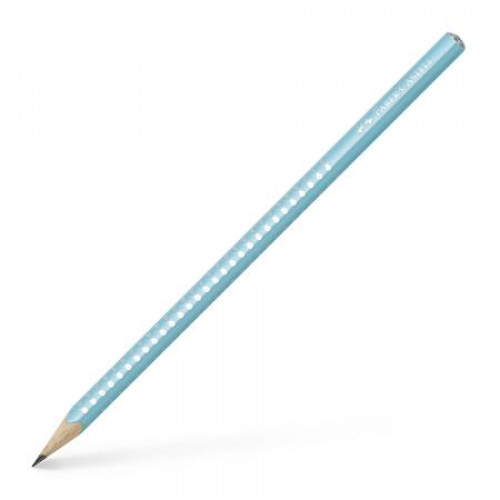 Grafitceruza B háromszögletű Faber-Castell Sparkle Pearl gyöngyházfényű türkiz