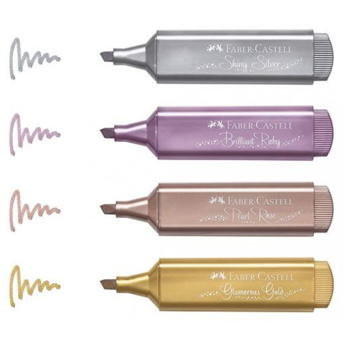 Szövegkiemelő készlet 1-5mm Faber-Castell 1546 4 különböző metál szín