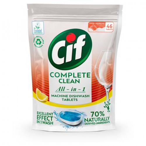 Mosogatógéptabletta 46db Cif Complete Clean All-in-One citrom