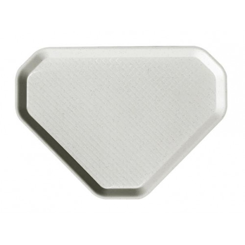 Önkiszolgáló tálca háromszögletű műanyag éttermi fehér-mákos 47,5x34cm