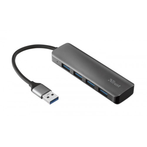 USB elosztó-HUB 4 port alumínium USB 3.2 Gen 1 Trust Halyx