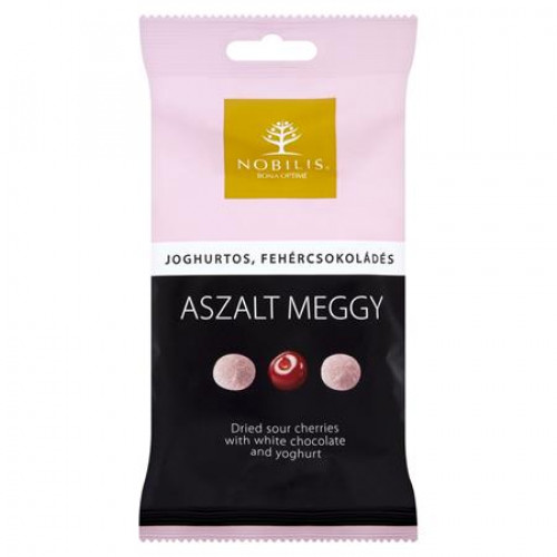 Aszalt meggydrazsé 100g Nobilis joghurtos-fehércsokoládés