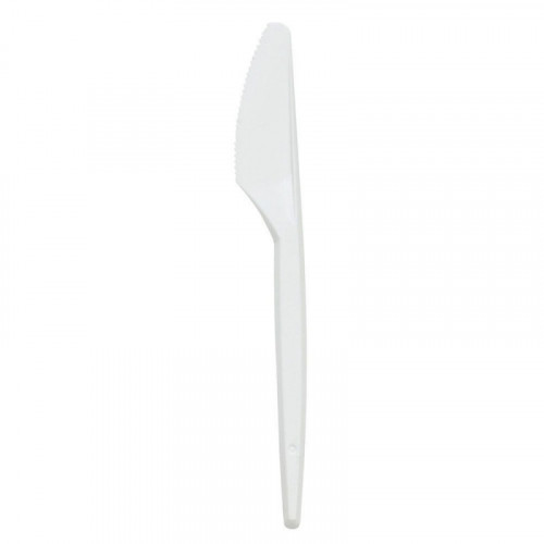 Műanyag kés - Többször használható fehér 50db