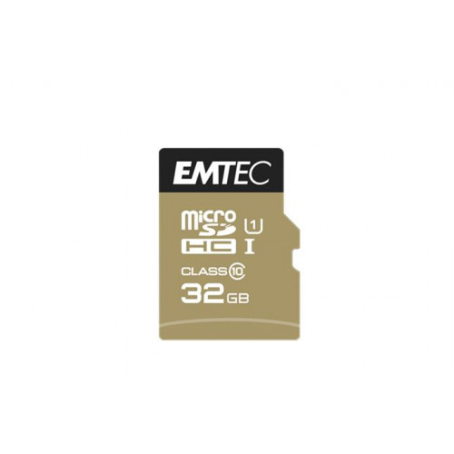 Memóriakártya microSDHC 32GB UHS-I/U1 85/20 MB/s adapter Emtec Elite Gold