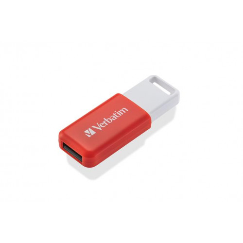 Pendrive 16GB USB 2.0 Verbatim Databar piros