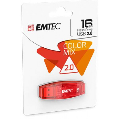 Pendrive 16GB USB 2.0 Emtec C410 Color piros