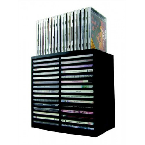 CD-tároló automata kiemelőrendszerű 30+18 db-os Fellowes Spring fekete