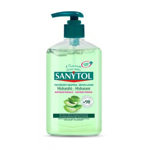 Antibakteriális folyékony szappan 250ml Sanytol Hidratáló aloe vera és zöld tea